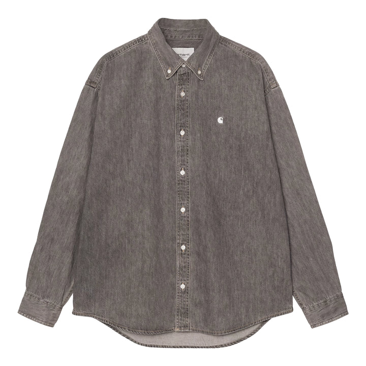 Lucas L/S Shirt | Black Bleached