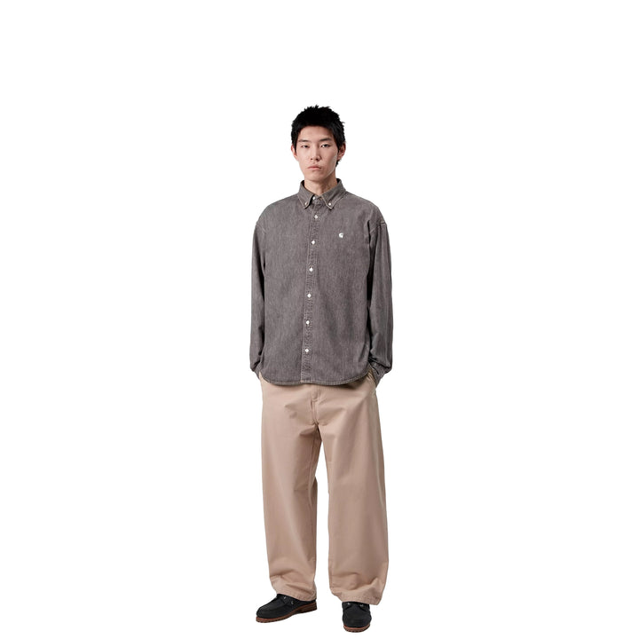 Lucas L/S Shirt | Black Bleached