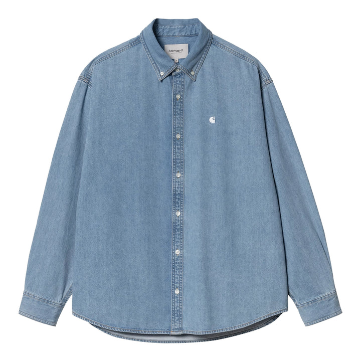 Lucas L/S Shirt | Blue Bleached
