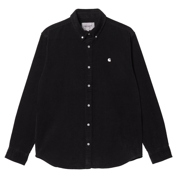 Madison Fine Cord L/S Shirt | Black