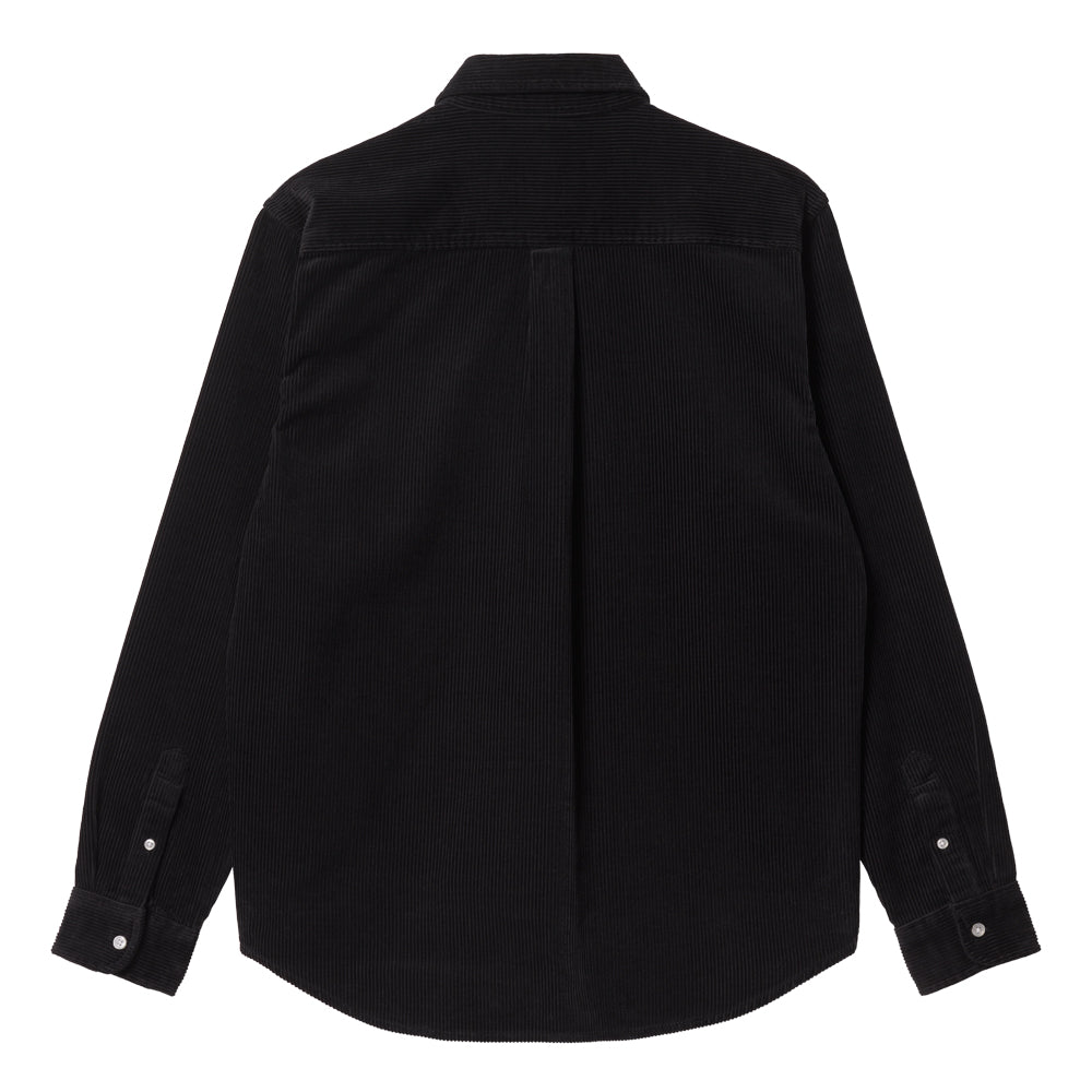 Madison Fine Cord L/S Shirt | Black