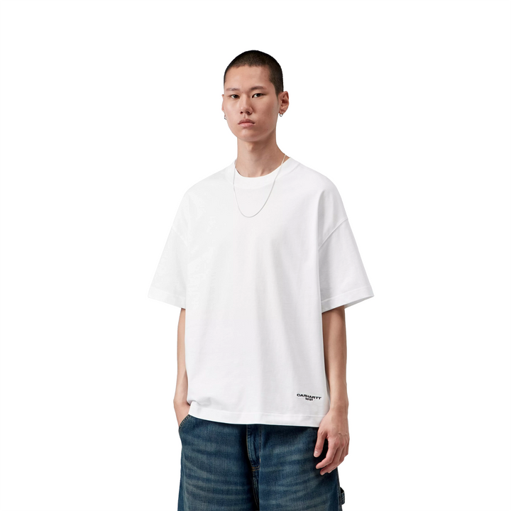 Magazine Script Tee | White