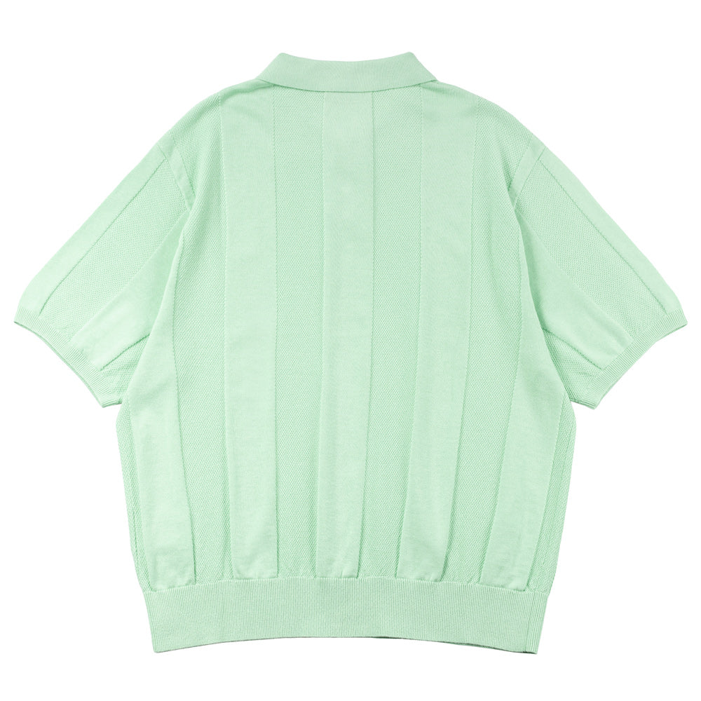 Miles Knit Polo Tee | Green Ash