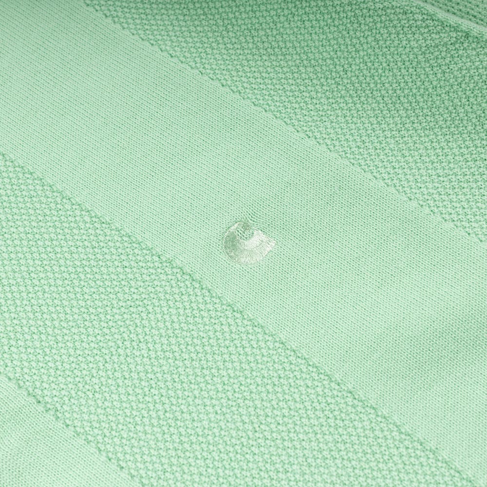 Miles Knit Polo Tee | Green Ash