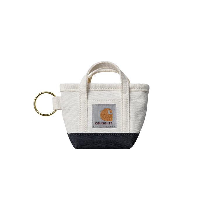 Mini Tote Bag Keychain | Natural Blue