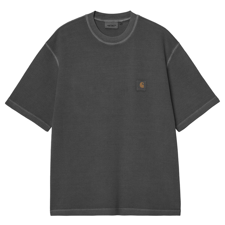 Nelson Waffle Tee | Black (Garment Dyed)
