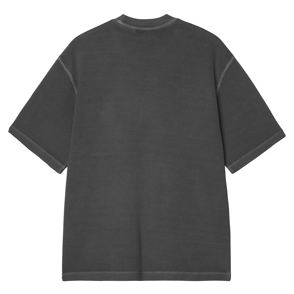 Nelson Waffle Tee | Black (Garment Dyed)