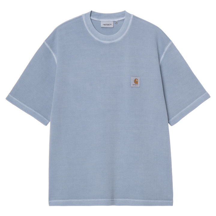 Nelson Waffle Tee | Gentle Blue (Garment dyed)