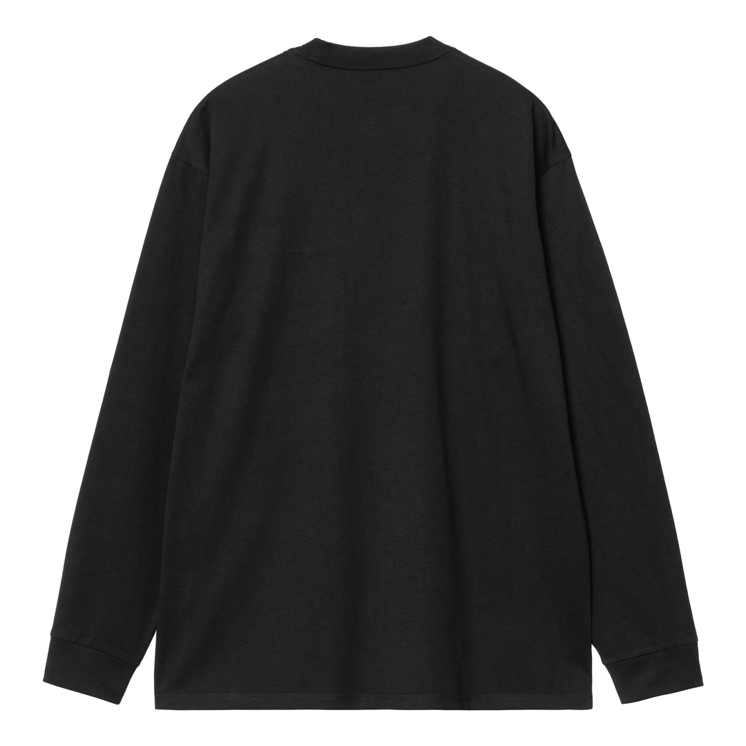 Pocket Heart L/S Tee | Black Red