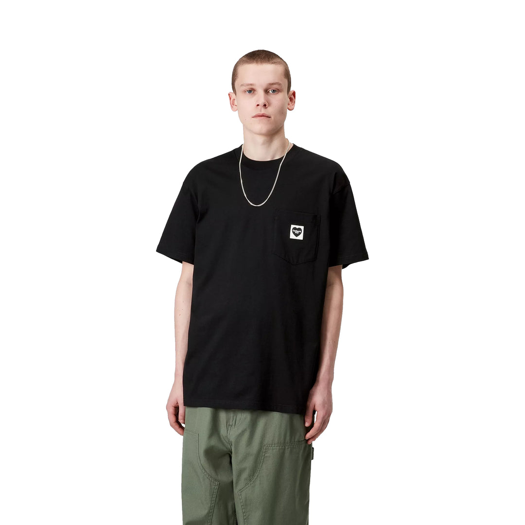 Pocket Heart Tee | Black Black