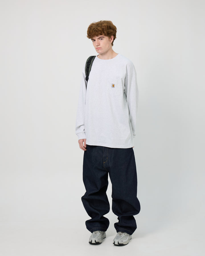 Pocket Loose L/S Tee | Ash Heather