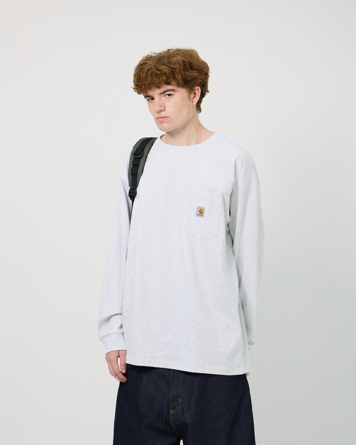 Pocket Loose L/S Tee | Ash Heather