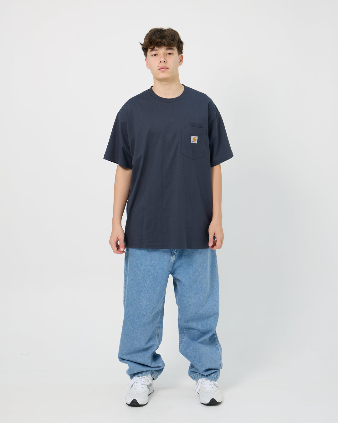 Pocket Loose Tee | Navy