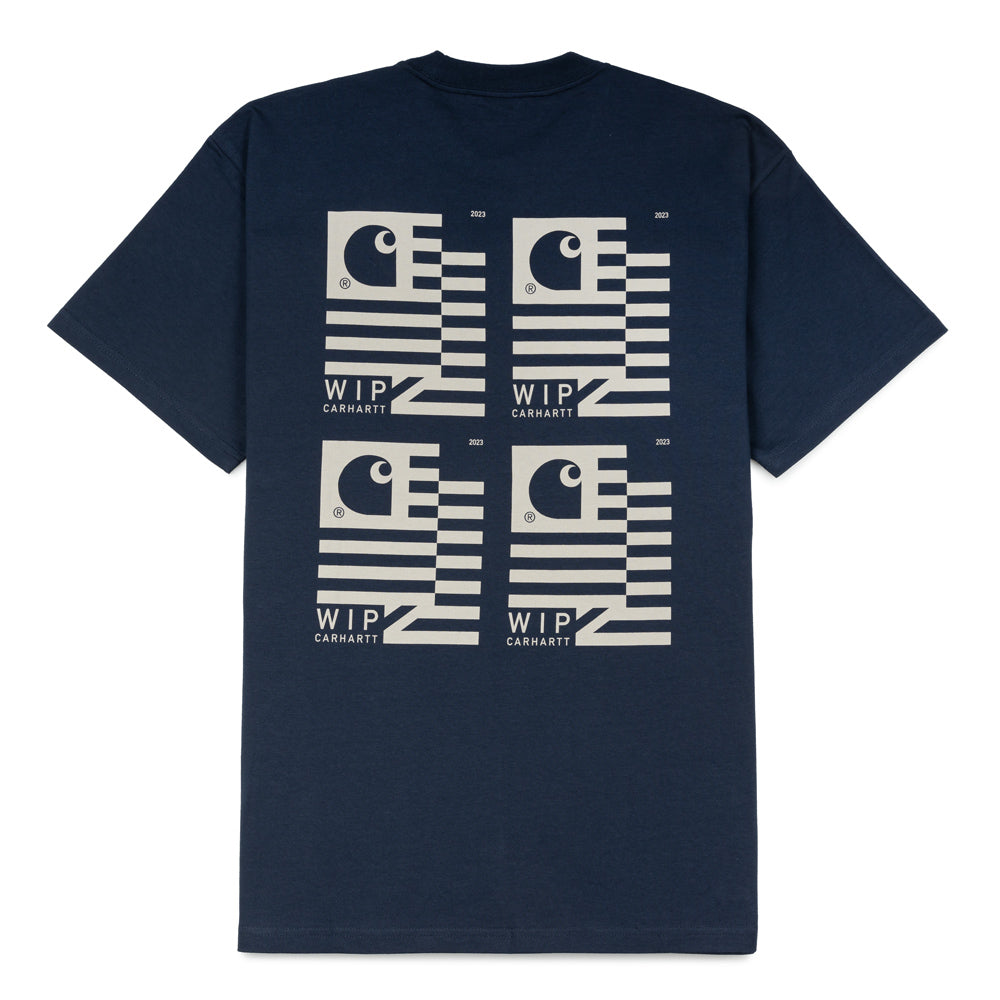 Stamp State Tee | Blue Grey