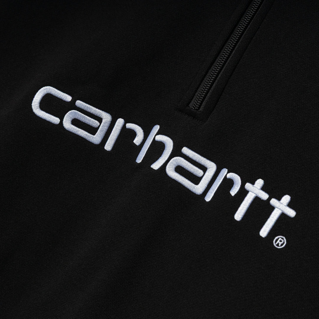 Script Half Zip Sweatshirt | Black White