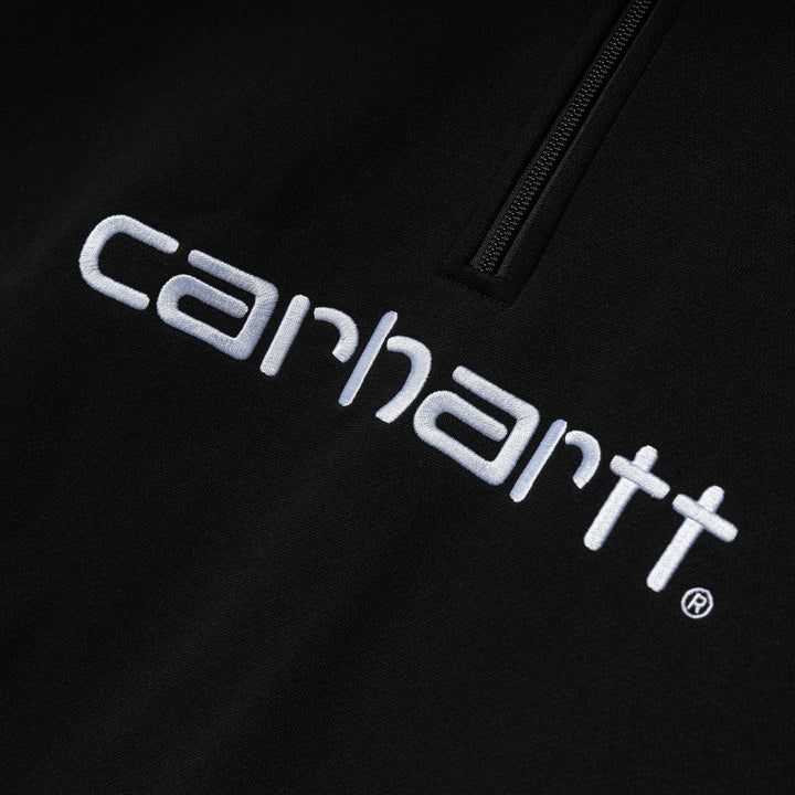 Script Half Zip Sweatshirt | Black White