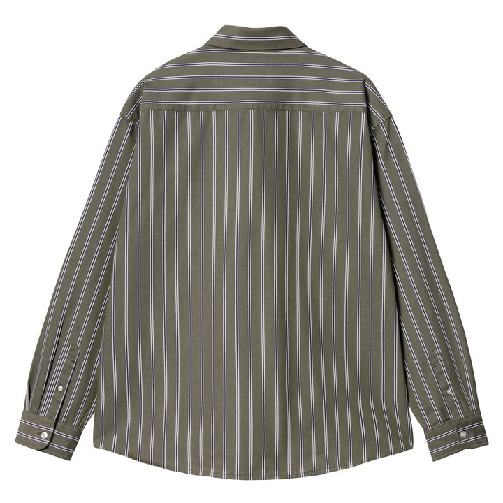 Signature L/S Shirt | Betz Stripe Office Green