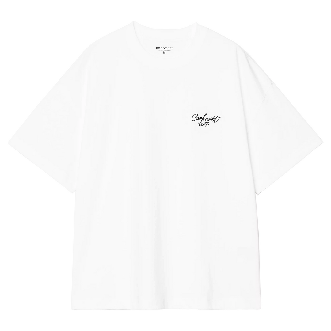 Signature Script Tee | White