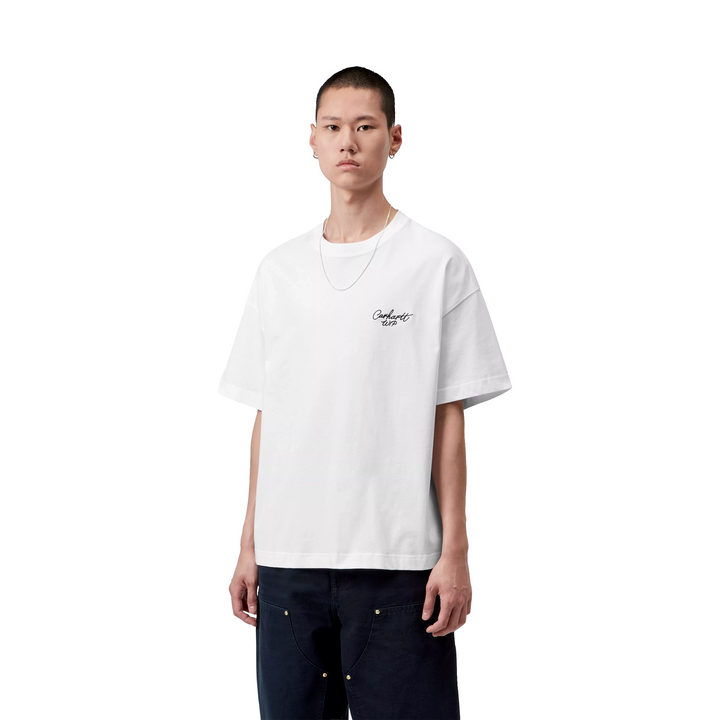 Signature Script Tee | White