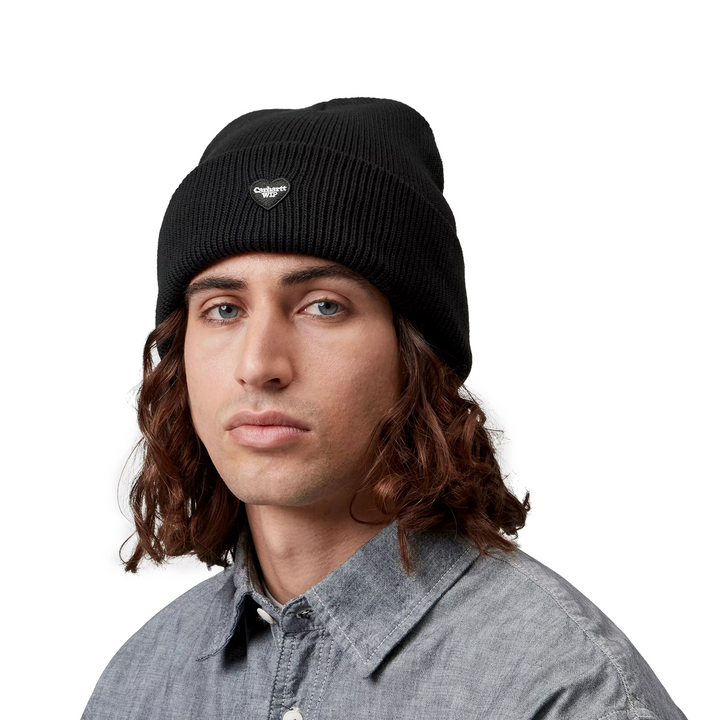 Small Heart Beanie | Black