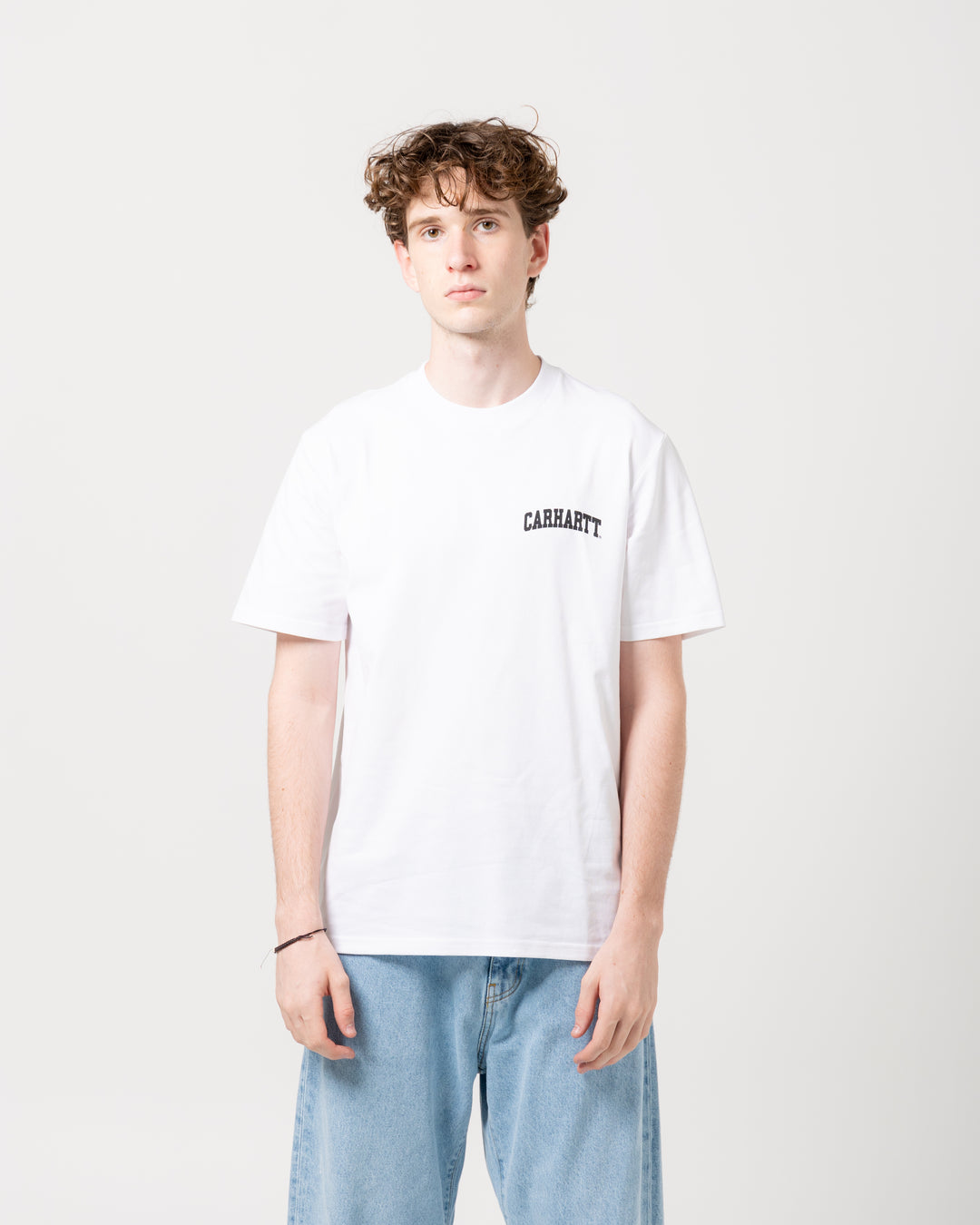 University Script Tee | White