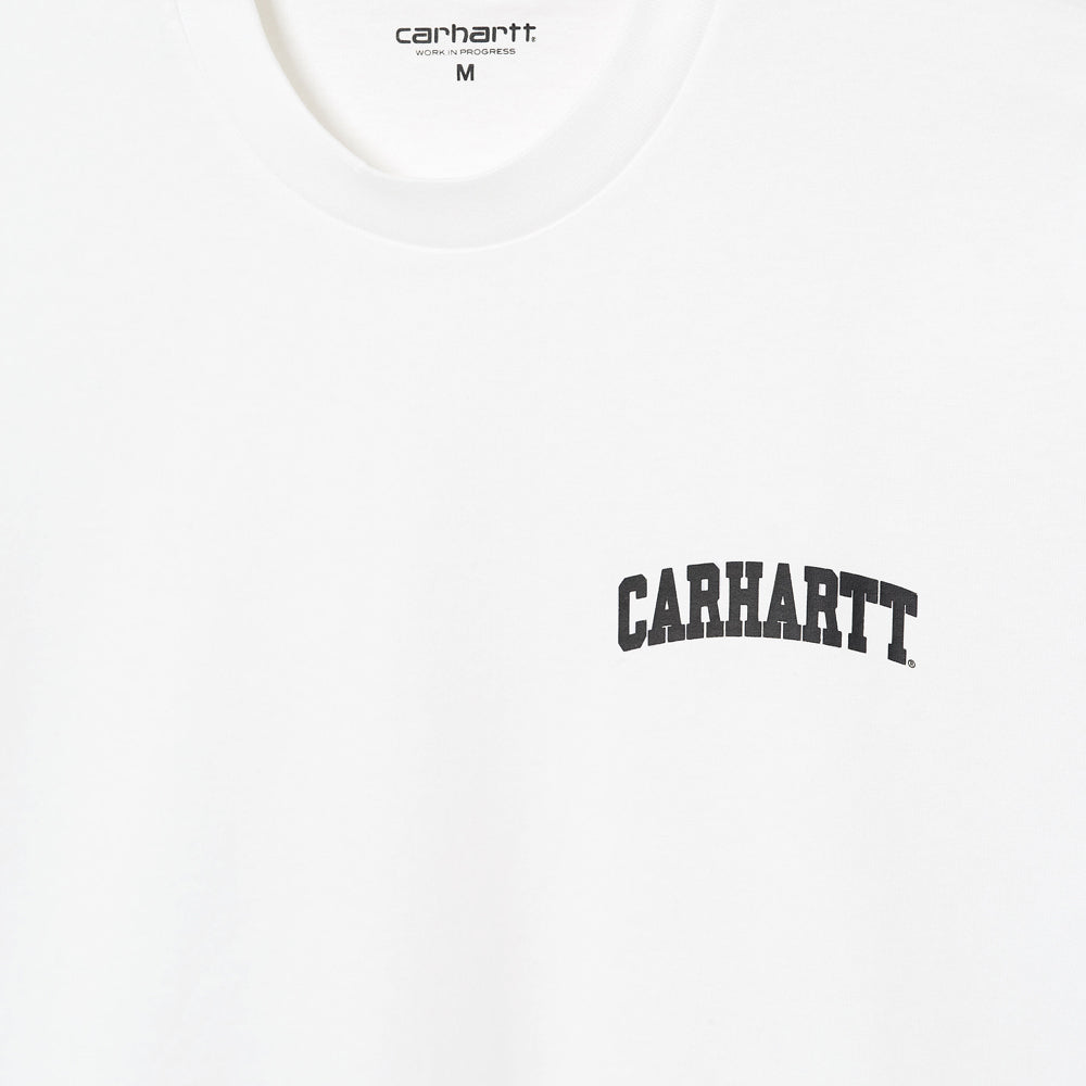 University Script Tee | White