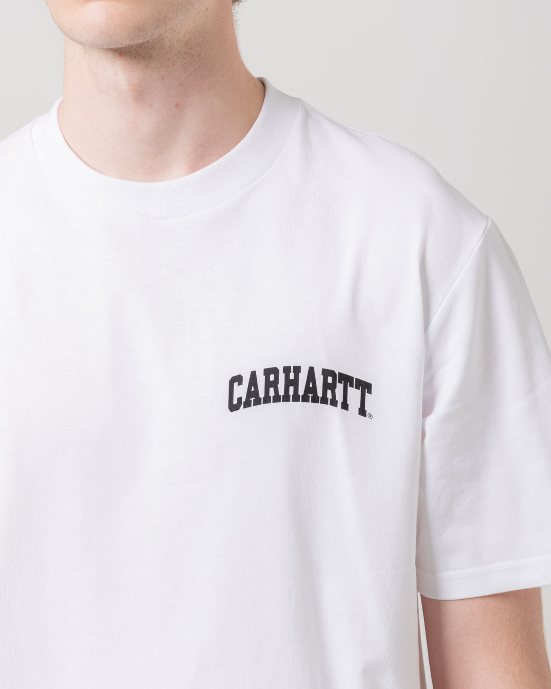 University Script Tee | White