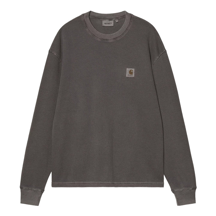 Vista Waffle L/S Tee | Black (Garment dyed)
