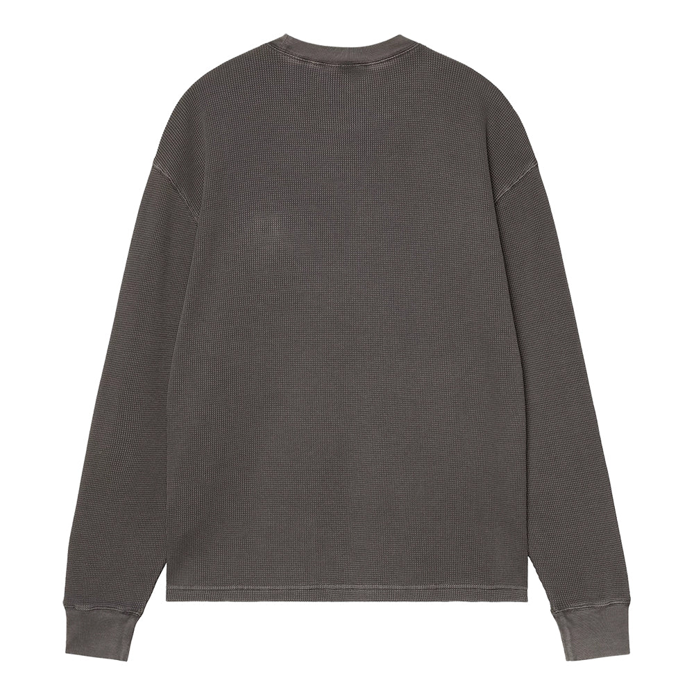Vista Waffle L/S Tee | Black (Garment dyed)