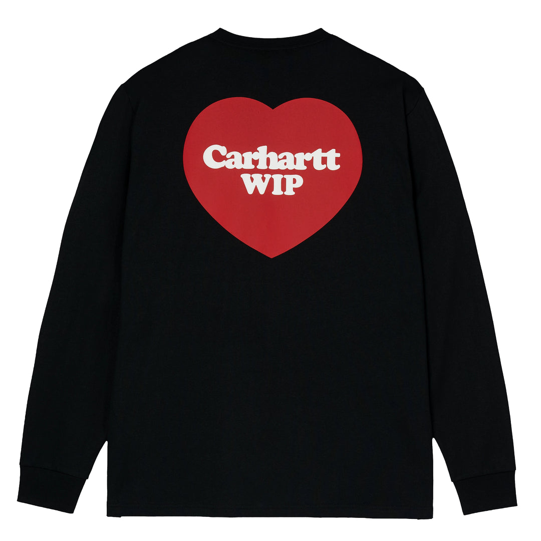 WIP Heart Pocket L/S Tee | Black