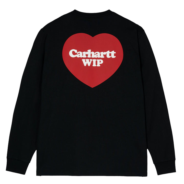 WIP Heart Pocket L/S Tee | Black