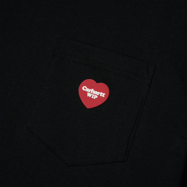 WIP Heart Pocket L/S Tee | Black