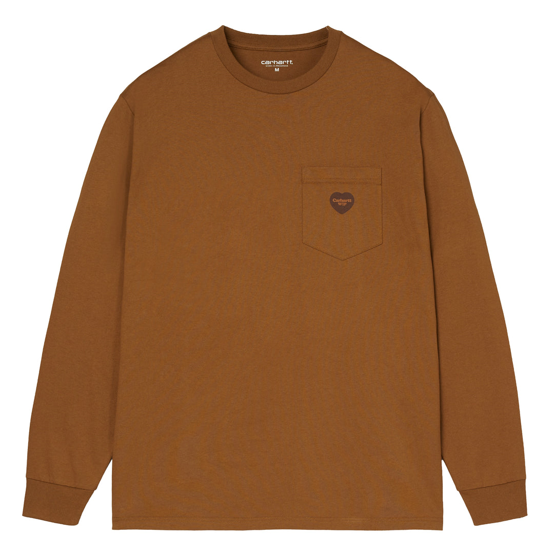 WIP Heart Pocket L/S Tee | WIP H Brown