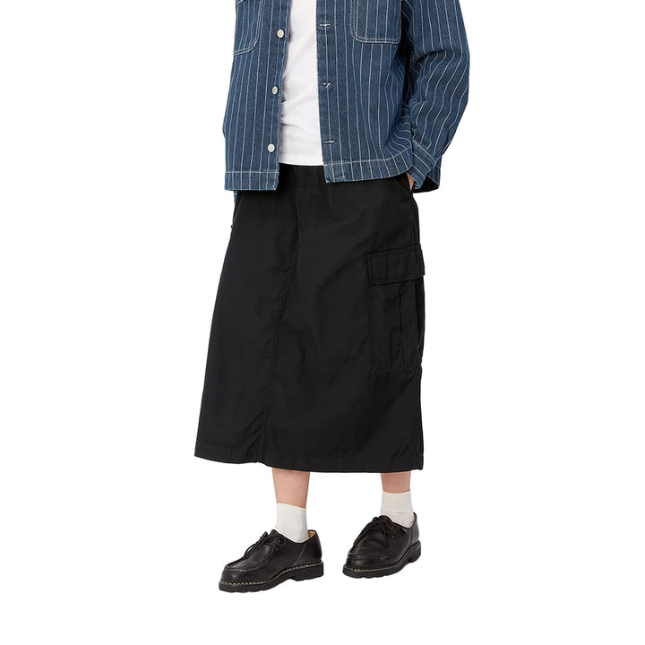 W' Jet Cargo Skirt | Black (rinsed)