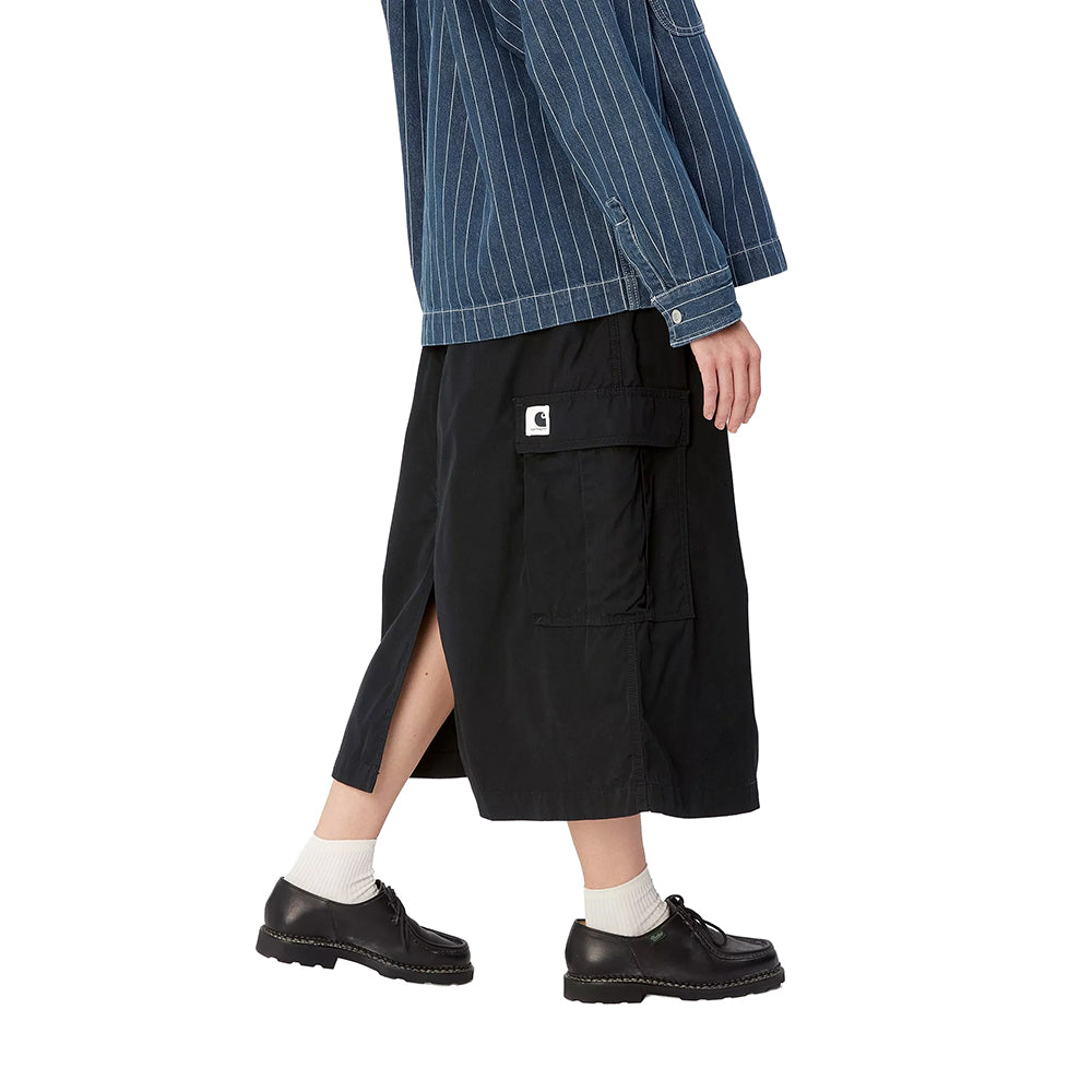 W' Jet Cargo Skirt | Black (rinsed)