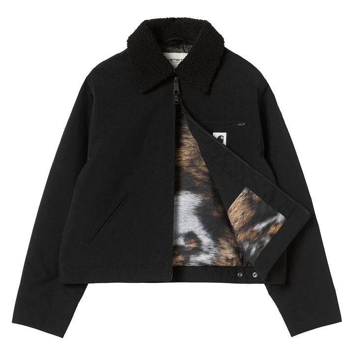 W' Newkirk Jacket | Black Wild Dog Print