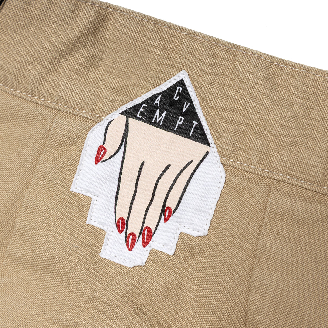 Two Tuck Duck Pants | Beige