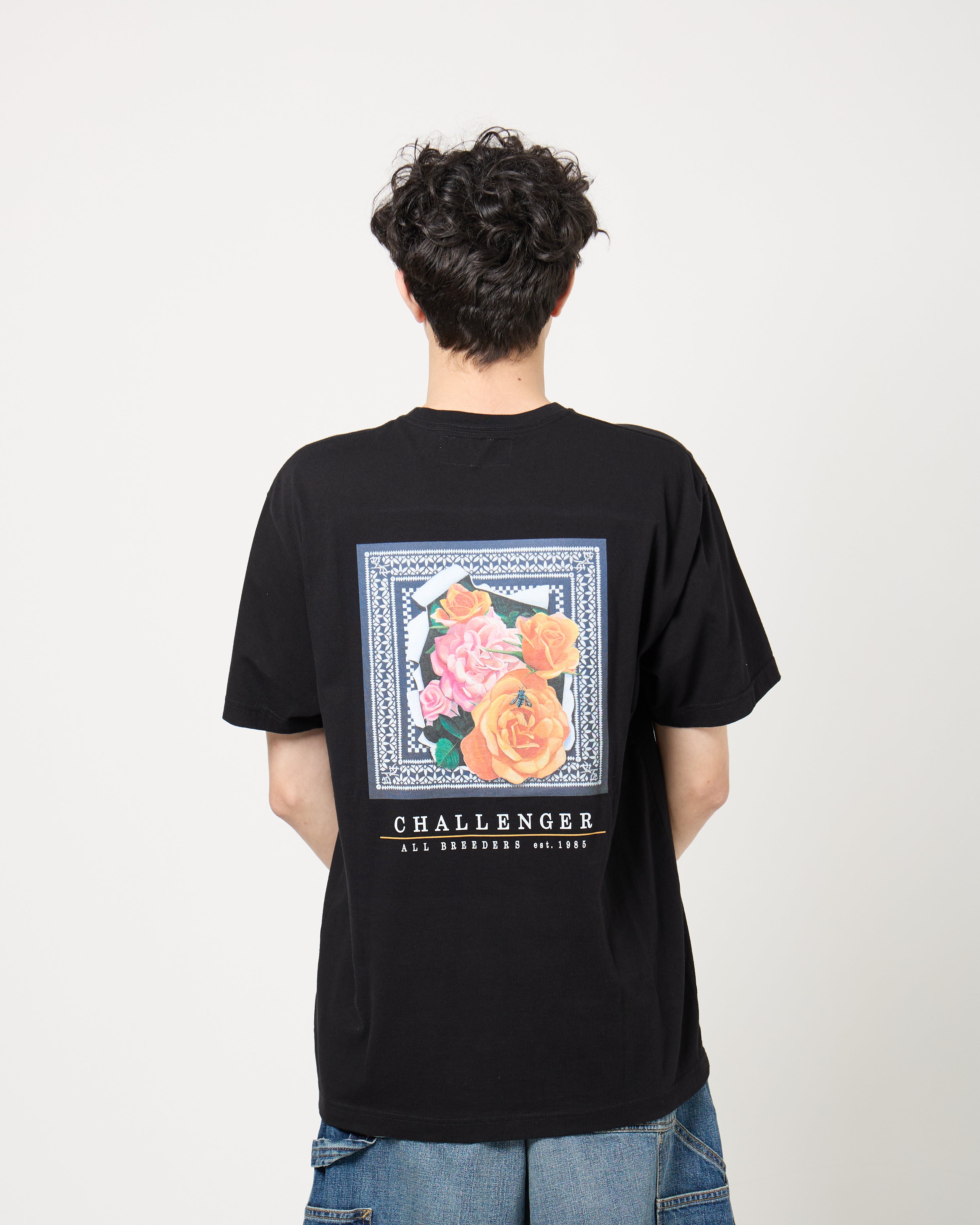 Challenger Rose Bandana Tee | Black