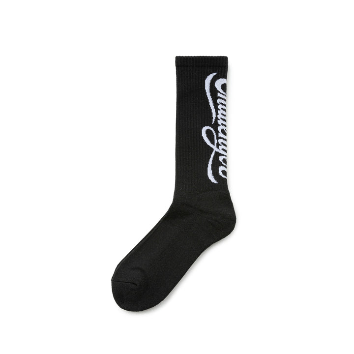 Vertical Logo Socks | Black