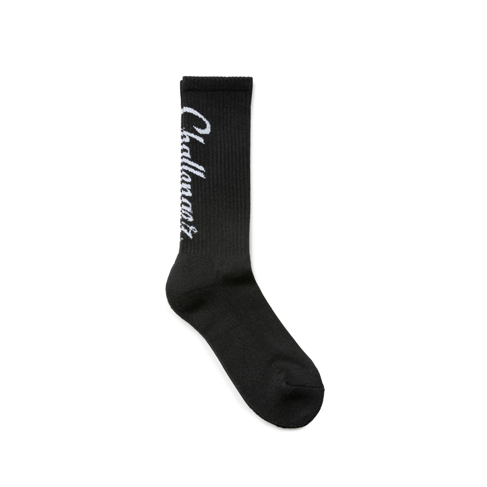 Vertical Logo Socks | Black