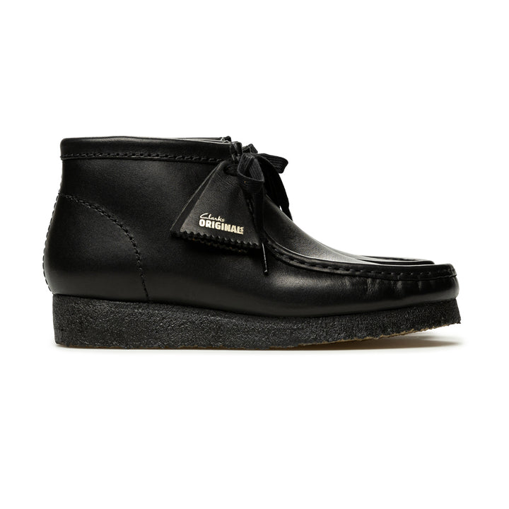 Wallabee Boot Black Leather | Black