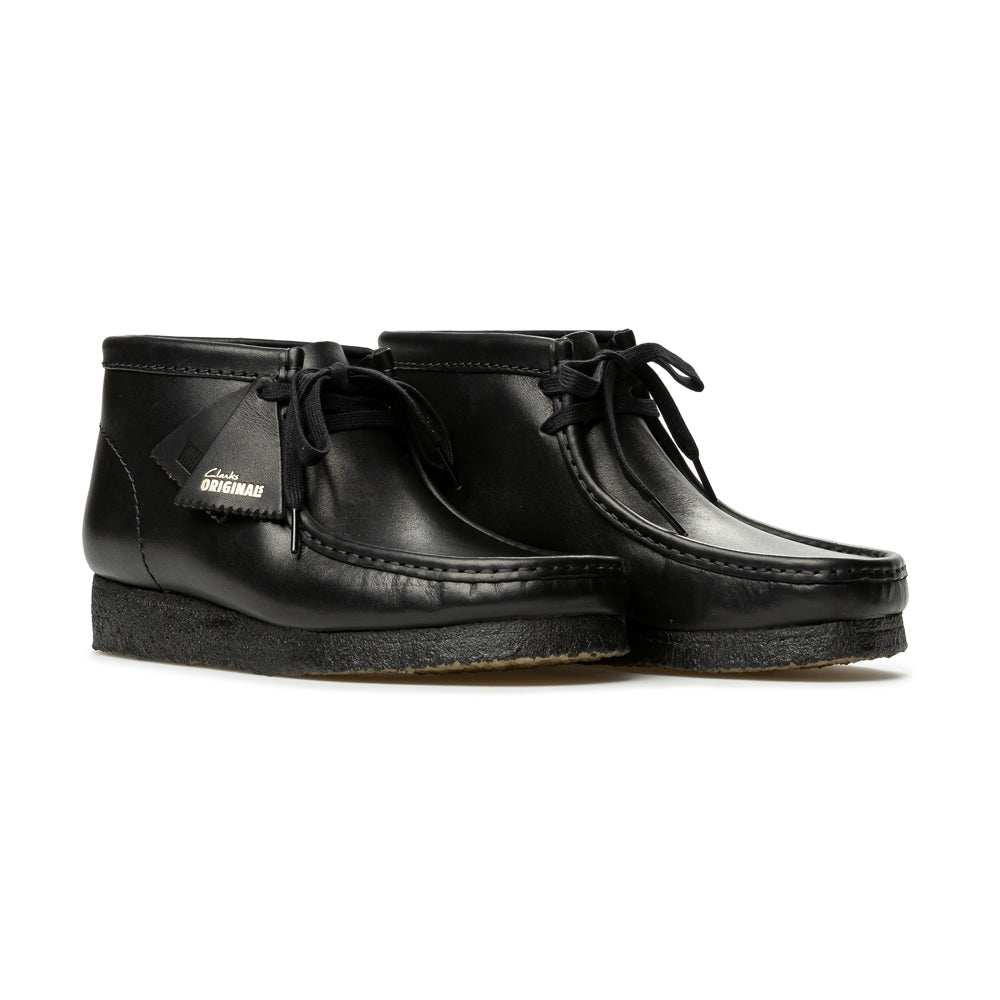 Wallabee Boot Black Leather | Black