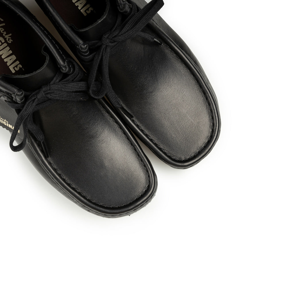 Wallabee Boot Black Leather | Black