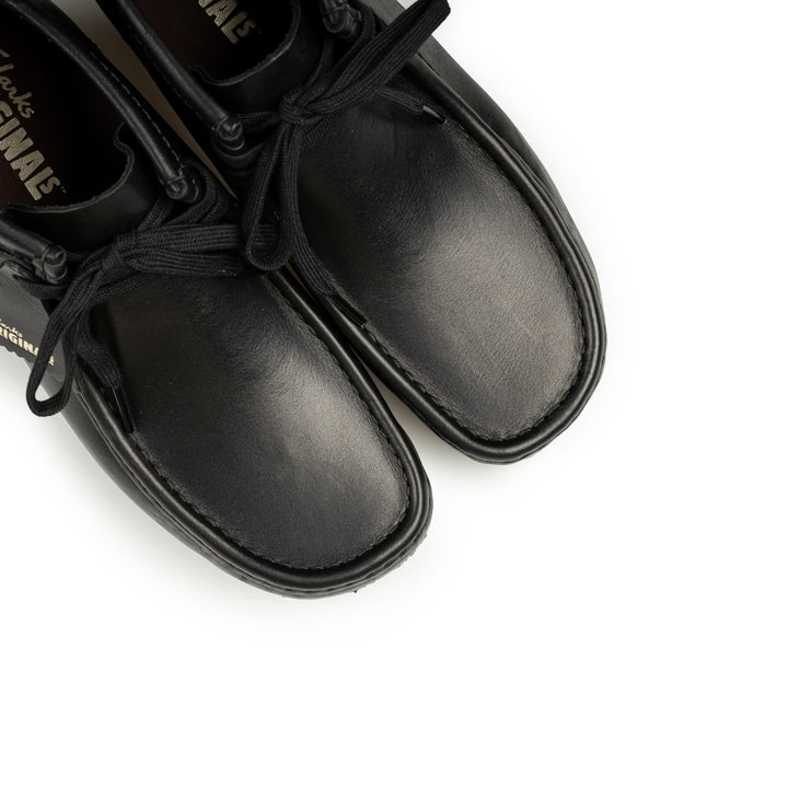 Wallabee Boot Black Leather | Black