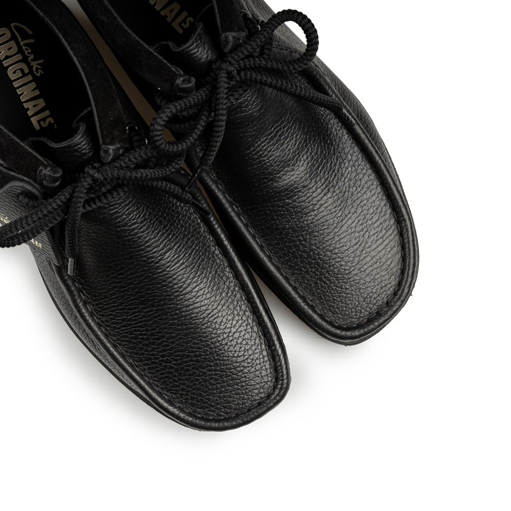 Wallabee Scout Black Leather | Black