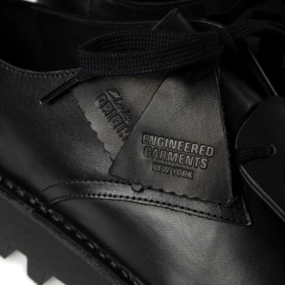 Clarks x Engineered Garments Desert Khan | Black Smooth