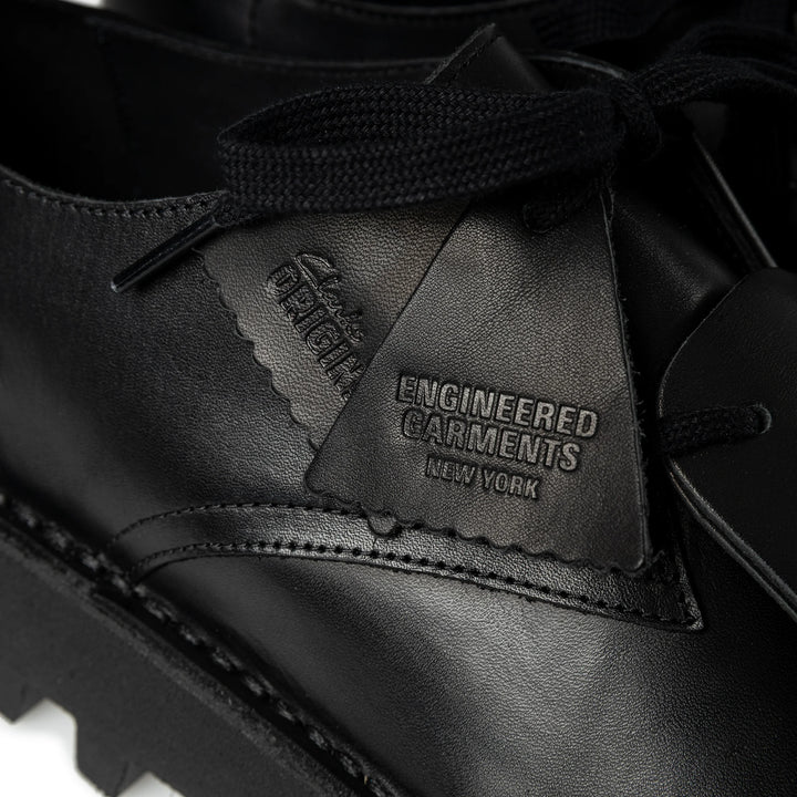 Clarks x Engineered Garments Desert Khan | Black Smooth
