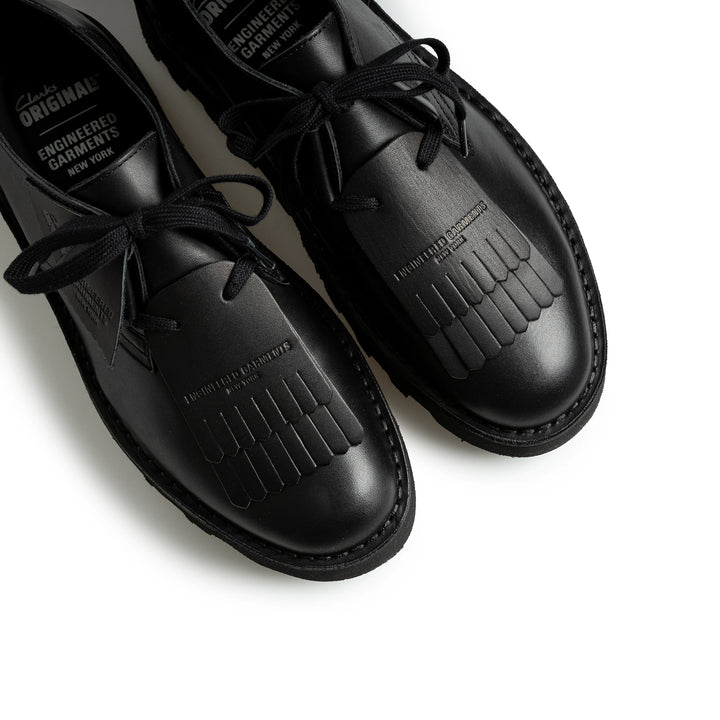Clarks x Engineered Garments Desert Khan | Black Smooth