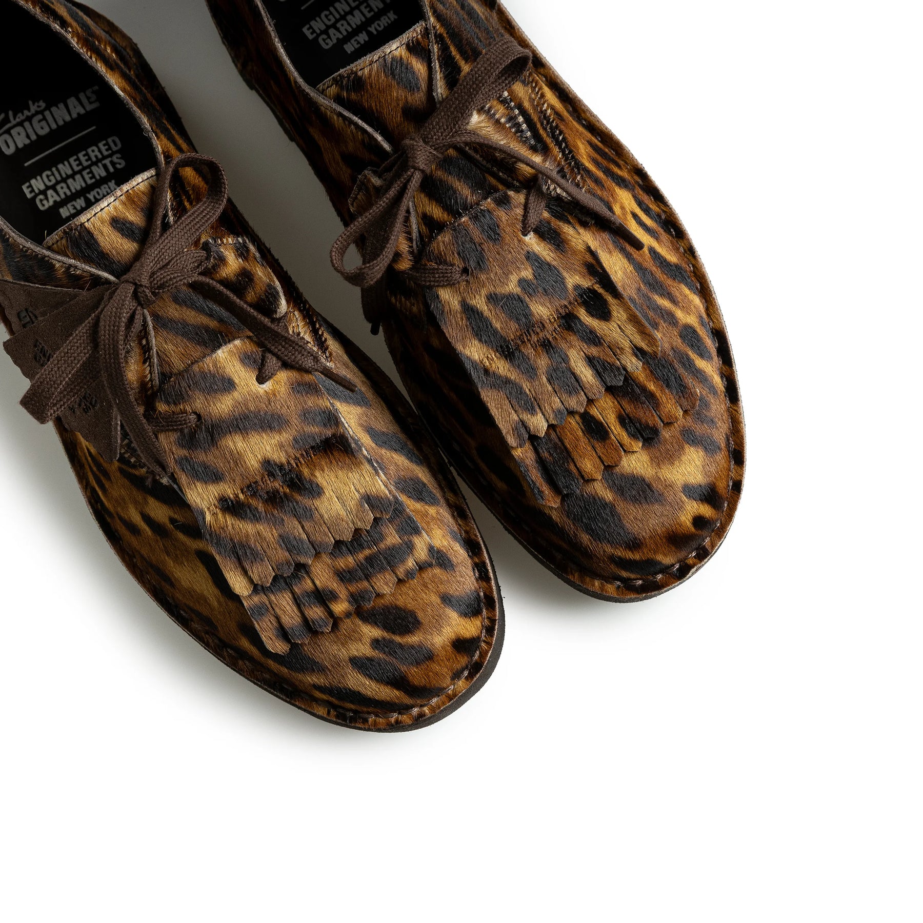 Clarks x Engineered Garments Desert Khan | Leopard Print Pony Clarks x Engineered Garments Desert Khan | Leopard Print Pony