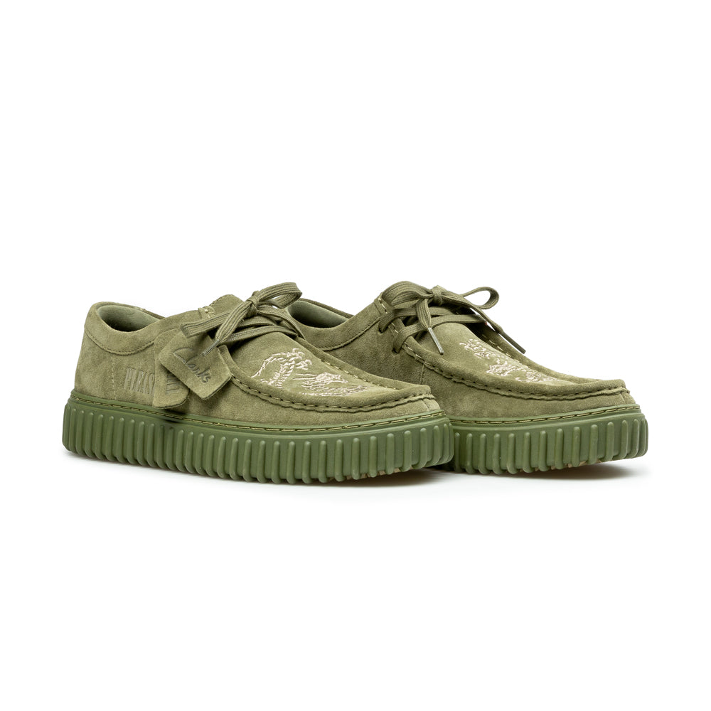 Clarks x Pleasures Torhill DrgnLo | Olive Suede